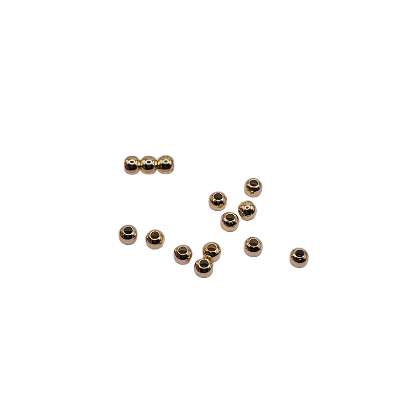 3mm Round Spacer 18K Gold Plated