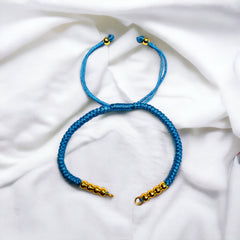 Travel Bits Kit Macrame with Sliding Cord Bracelet-Gold