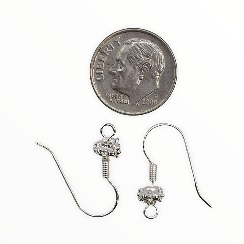 French Ear Wire with Bead-Silver Plated
