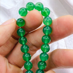 8mm Round Green Agate