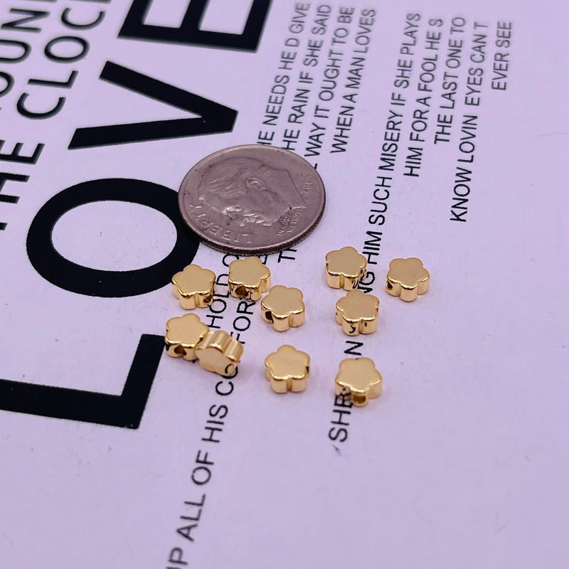 5mm Flower Spacer 18K Gold Plated