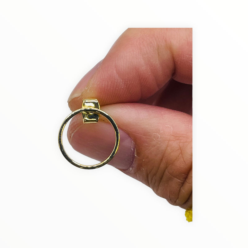 Hoop Post Earring--Gold Plated