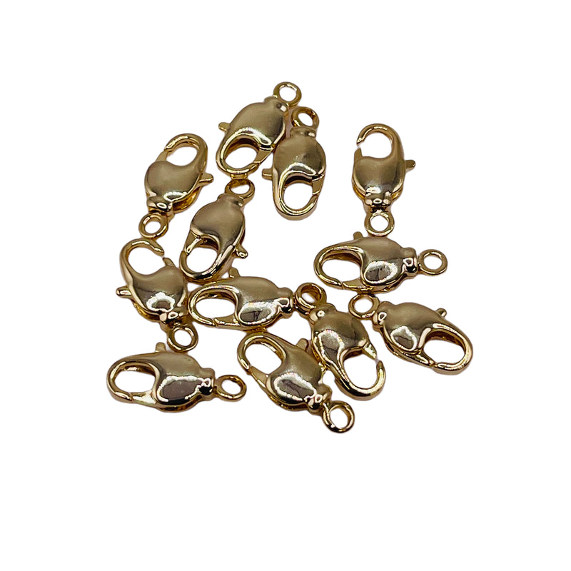 14x7mm Lobster Claw-Gold