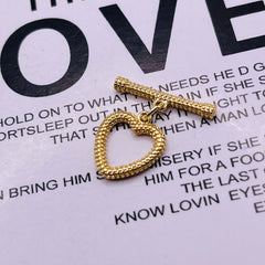 14mm Heart Toggle Clasps 18K Gold Plated