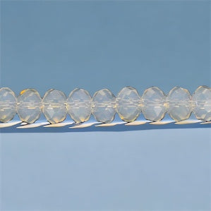 6mm Thunder Polish Glass Crystal Roundel Cut Opal AB