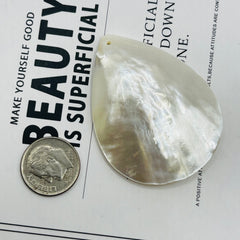 50x38mm Tear Drop Natural Shell Handmade Pendant