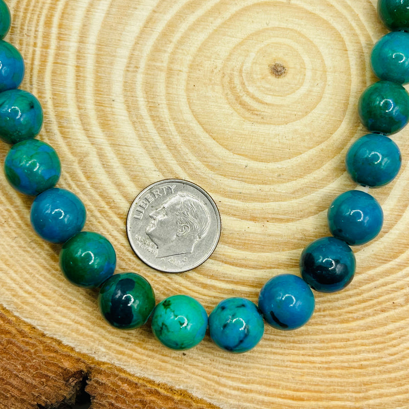 10mm Round Chrysocolla (Stabilized)