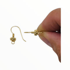 French Ear Wire with Bead-Gold Plated