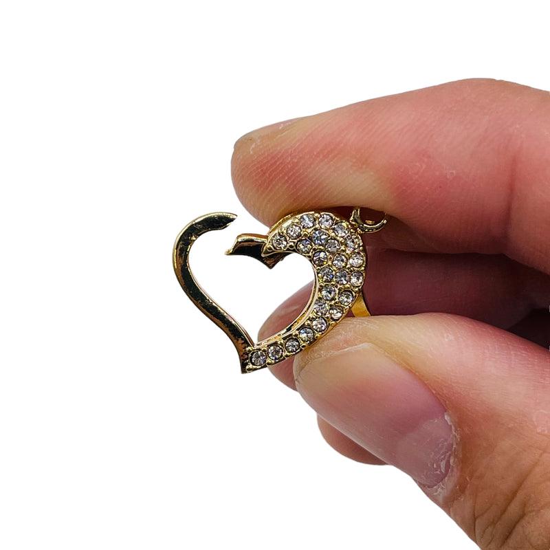26x16.5mm Pave Lobster Clasp-Gold