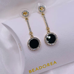 Gold Midnight Drops Crystal Earrings