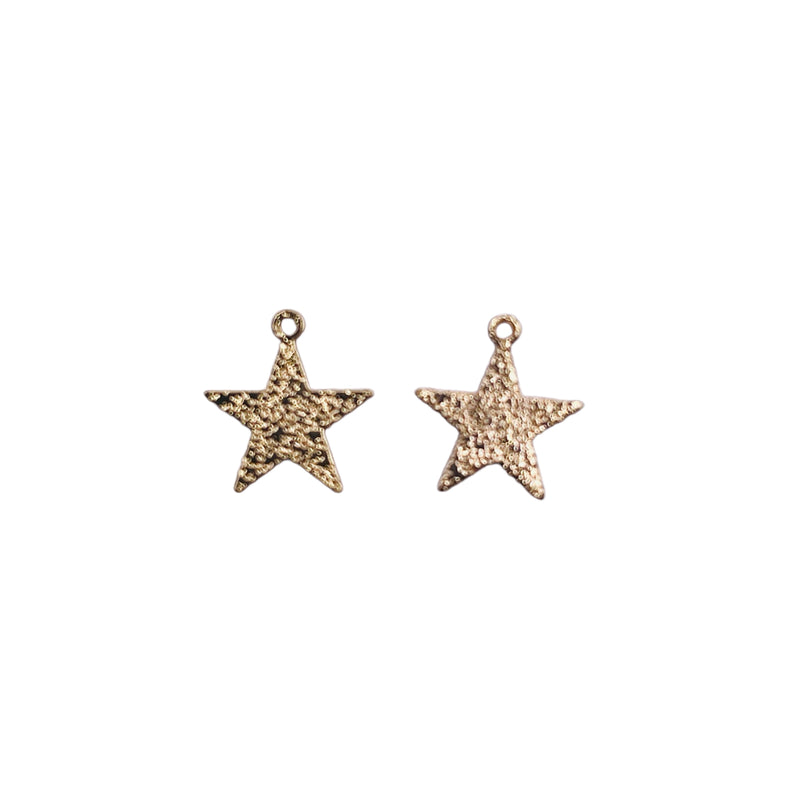 12mm Star Charms 18K Gold Plated
