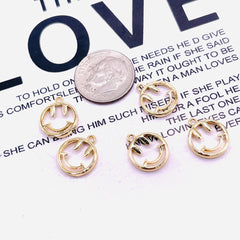 11mm Smile Charm 18K Gold Plated