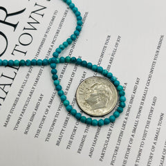 2mm Round Turquoise Dyed and Stabilized