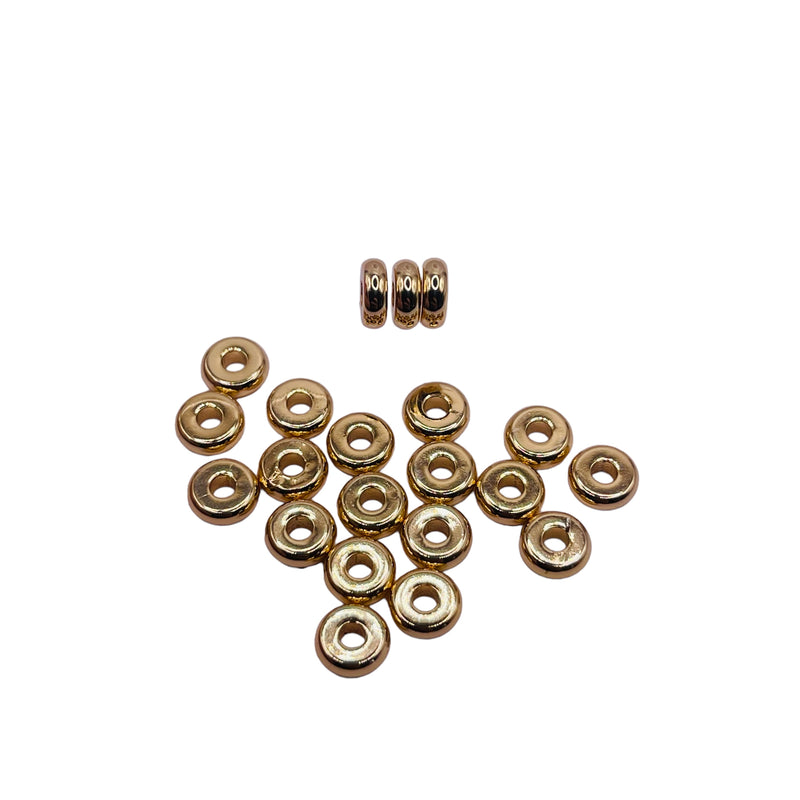 Gold Insert Ring Spacer Beads, 20 pcs Saturn Jump Ring For Beads, Circ – A  Girls Gems