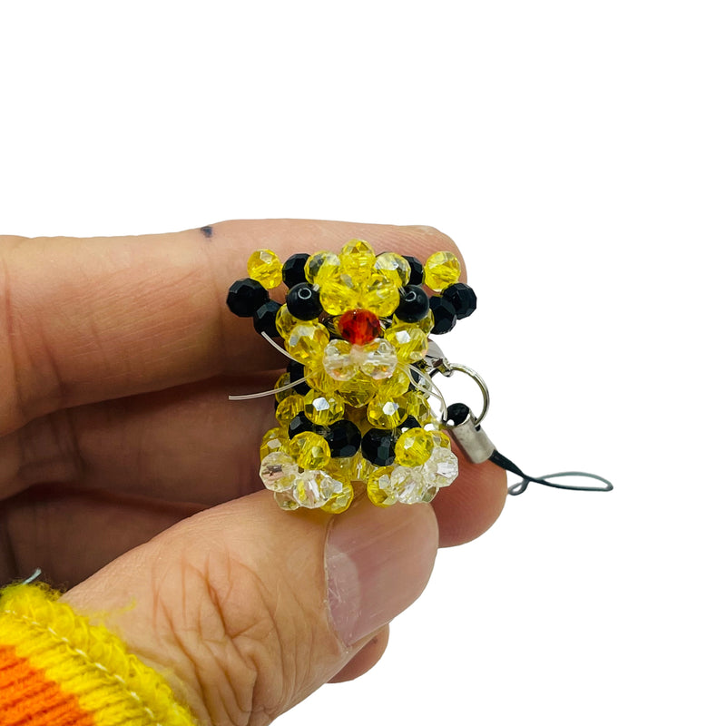 Handmade Beaded Tiger with Strap