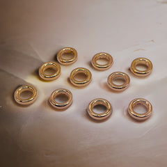 9mm Loop (No Hole) 18K Gold Plated