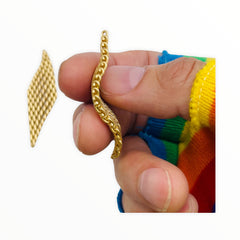 Diamond Net Connector-Satin Gold Plated