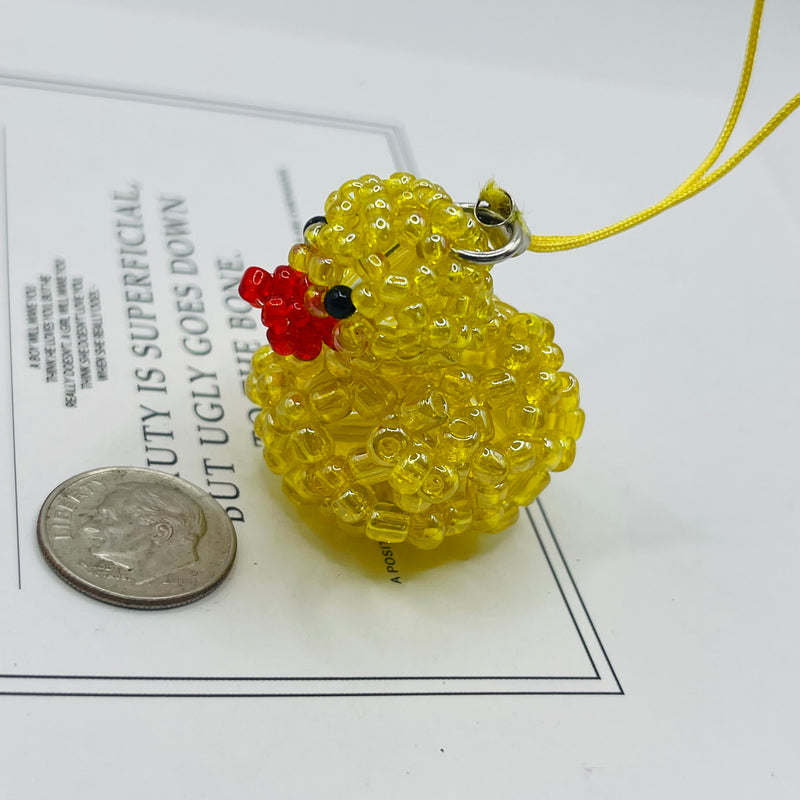 Handmade Beaded Duck with Strap