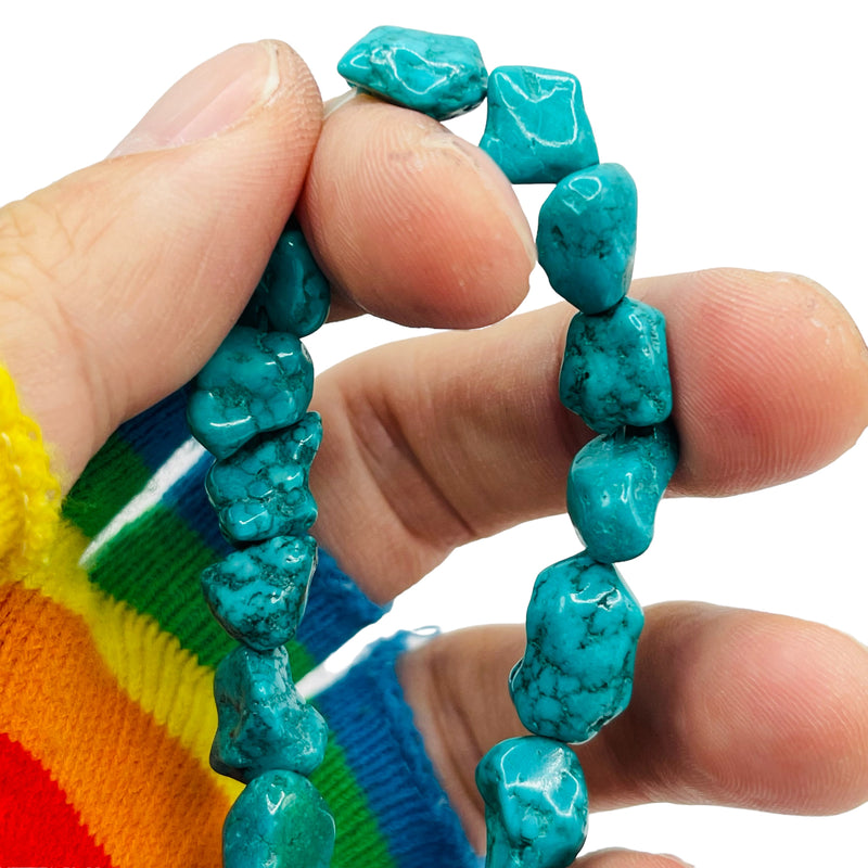 8-10mm Nugget Turquoise Dyed and Stabilized