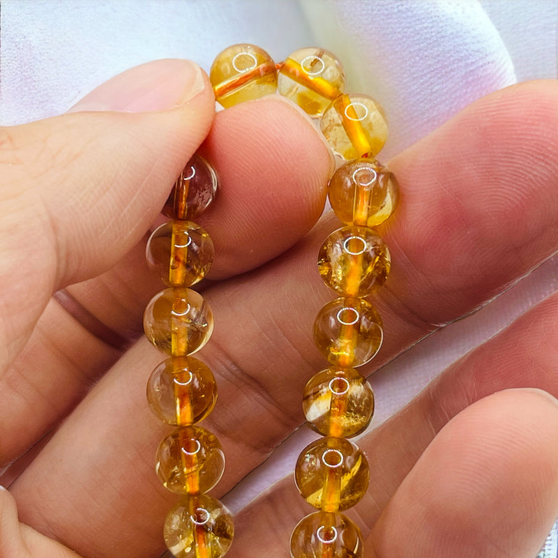 8mm Round Citrine A Grade