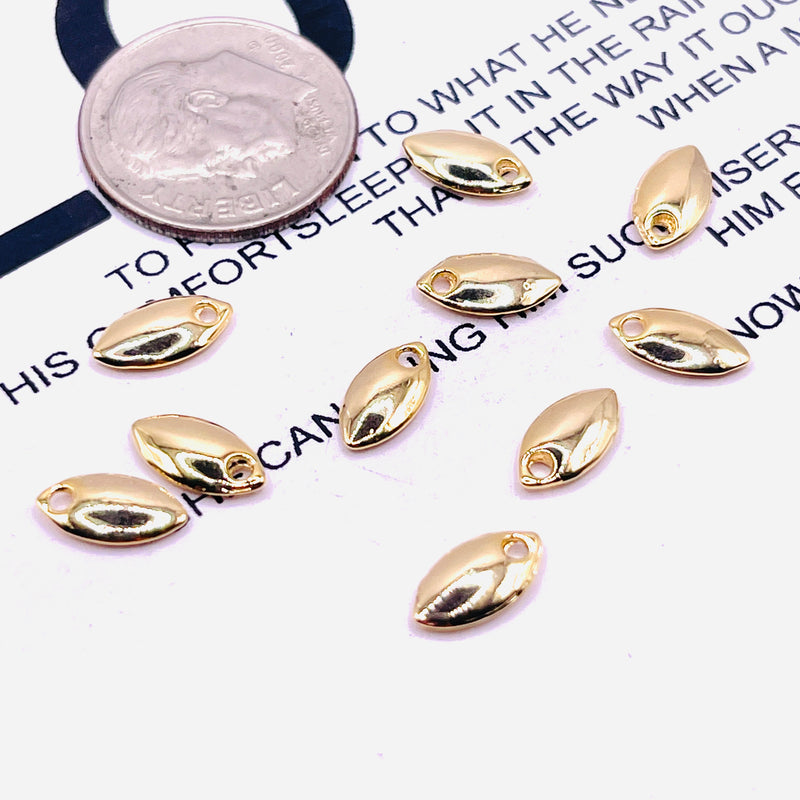 9x5mm Charm 18K Gold Plated
