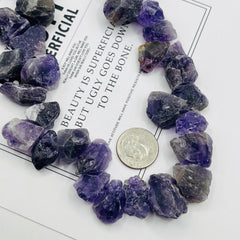 Amethyst Rough Side Drilled 12 to 18mm