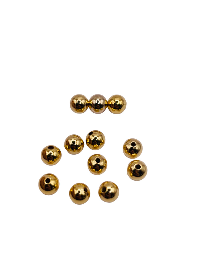 6mm Round Spacer 18K Gold Plated