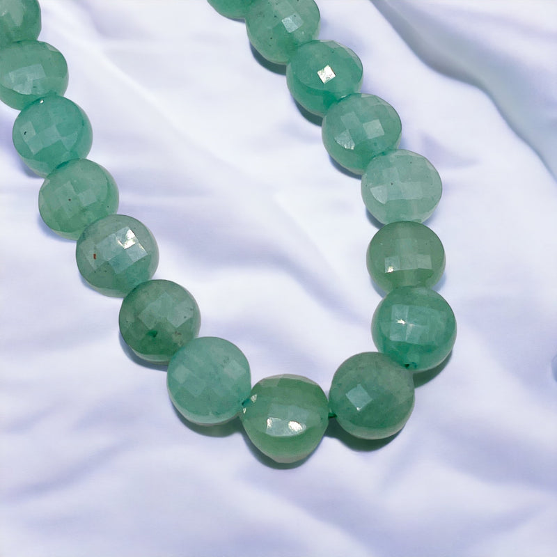 10mm Coin Cut Green Aventurine