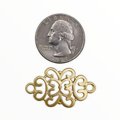 Filigree Connector-Satin Gold Plated