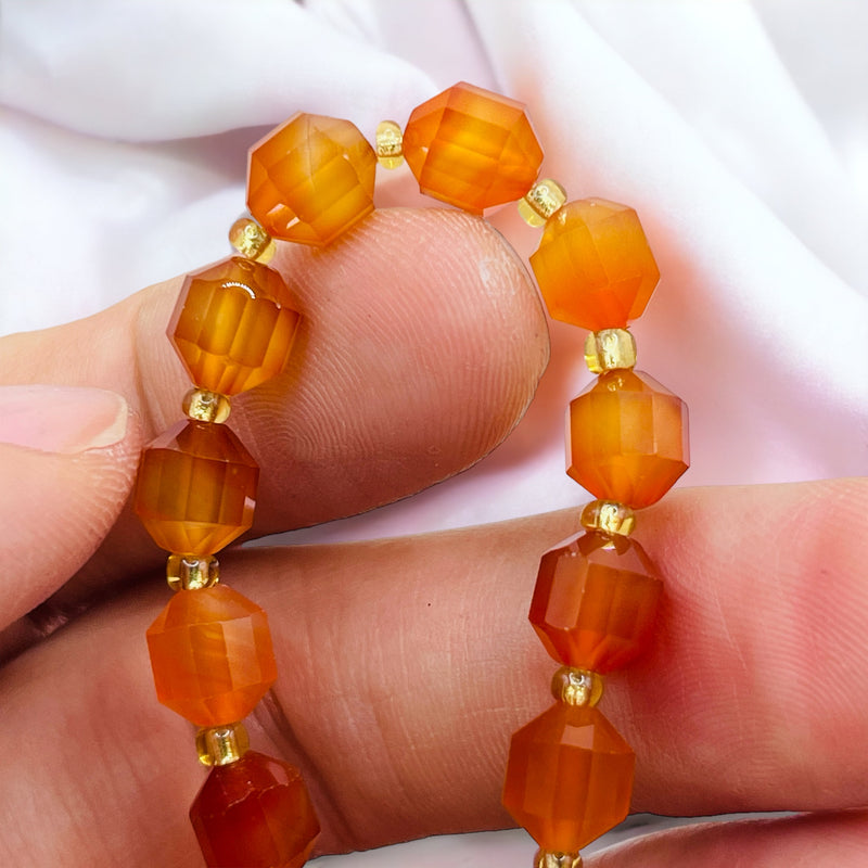 8mm Lantern Cut Agate