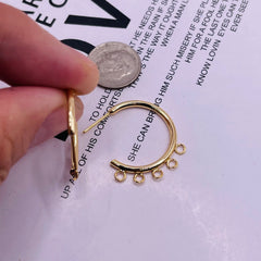 27mm Designer Earring 18K Gold Plated