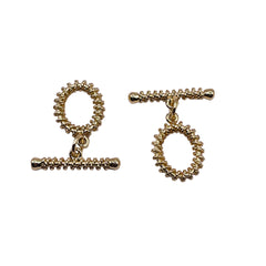 14x11mm Oval Toggle Clasps 18K Gold Plated