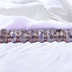 1mm Thunder Polish Glass Crystal Roundel Cut Violet