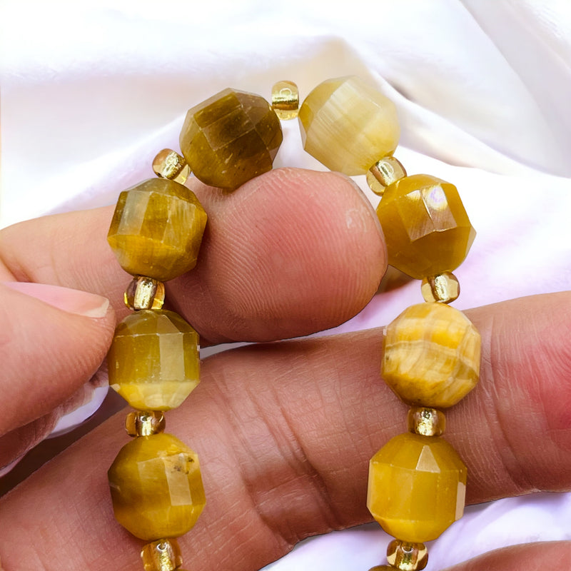 10mm Lantern Cut Tiger Eye