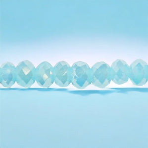 3mm Thunder Polish Glass Crystal Roundel Cut Blue Jade