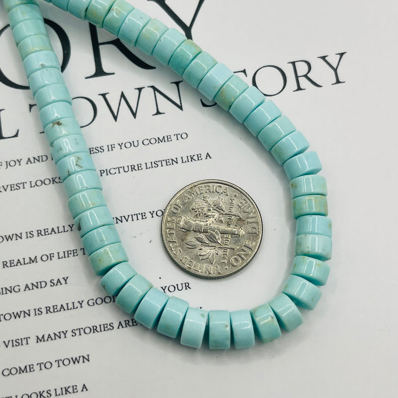 6x3mm Disc Turquoise Dyed Sleeping Beauty and Stabilized