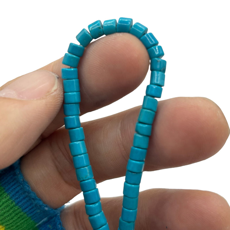 4x3mm Disc Turquoise Dyed and Stabilized