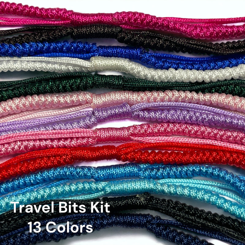 Travel Bits Kit Macrame with Sliding Cord Bracelet-Gold