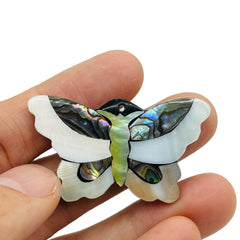 50x28mm Butterfly Natural Shall Handmade Pendant