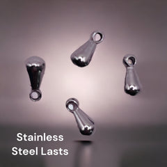 6x3mm Drop Stainless Steel