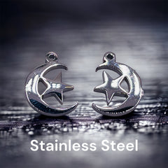 12mm Moon Charm Stainless Steel