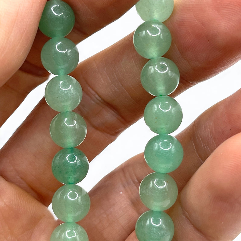 8mm Round Green Aventurine